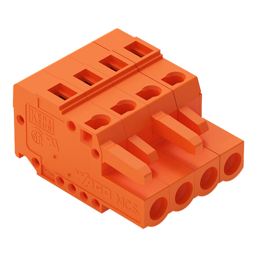 WAGO - Kabelsteckverbinder für Leiterplattensteckverbinder 1-Leiter-Federleiste 231-304/102-000 CAGECLAMP,2,5mm²,or − 100 Stück