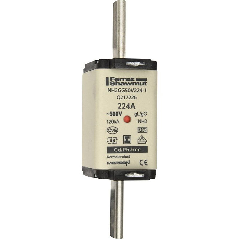 Mersen - Messersicherung NH-Sicherungseinsatz SG NH2GG50V224-1 Gr.2 gG 224A/500V KM − 3 Stück