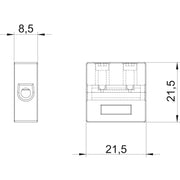OBO Bettermann - Ein- und mehrpolige Klemmenleiste Keramikklemme m. Drahtsch. TK 04 f. FireBox T Datent. − 5 Stück