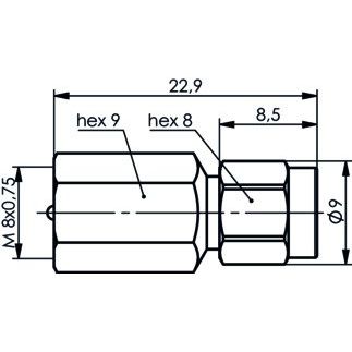 Telegärtner - Koax-Kupplung Adapter FME-SMA (M-M) 100025661