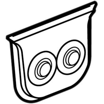 Legrand - Kabeleinsteckstutzen Kabeleinführung 2f.gr Legrand 069599 max.16mm − 1 Stück by Legrand
