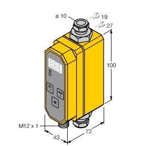 Turck - Durchflussüberwachungsgerät Inline-Sensor FCVI-10R09 #6870159 m.Auswerteelektronik