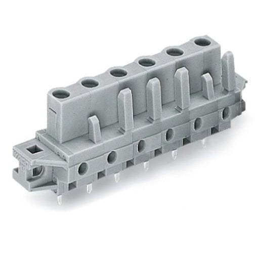 WAGO - Leiterplattensteckverbinder THT-Federleiste gerade 232-740/031-000 Maß 7,5mm,grau − 25 Stück