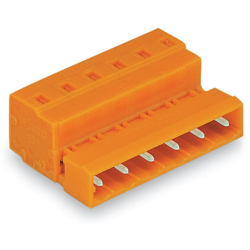 WAGO - Kabelsteckverbinder für Leiterplattensteckverbinder 1-Leiter-Stiftleiste 731-638 CAGECLAMP,2,5mm²,or − 25 Stück