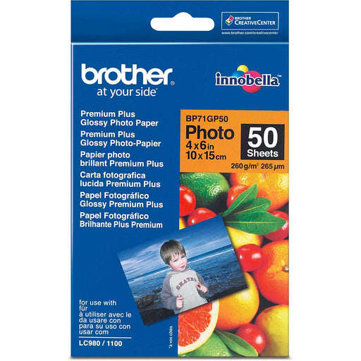 Brother - Verbrauchsmaterial für Telefax/Drucker/MFC Fotopapier A6 BP71GP50 50 Blatt