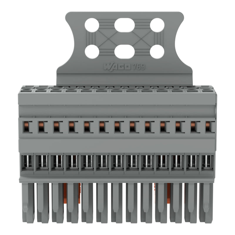WAGO - Ein- und mehrpolige Klemmenleiste 1-Leiter-Federleiste 769-113/145-000 CAGECLAMP,4mm²,gr − 10 Stück