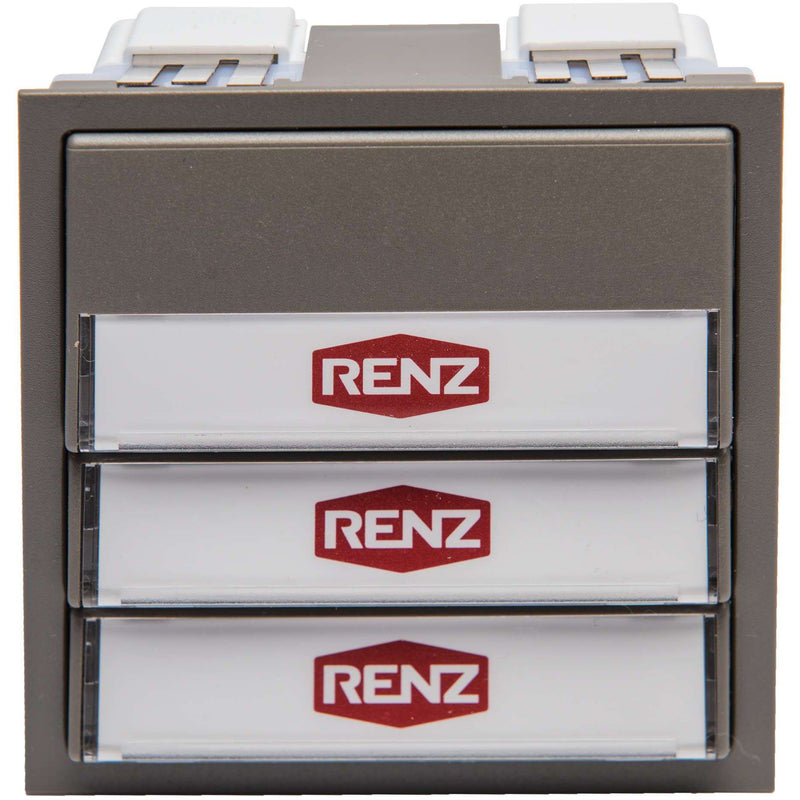 Renz Metallwaren - Funktionsmodul für Türkommunikation Klingelmodul 97-9-85271 gr mit 3 Klingeltaster − 1 Stück