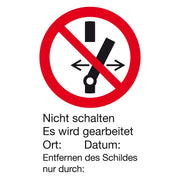 Schnürle - Kennzeichnungsmaterial Verbotsschild H203K1 Es wird gearbeitet