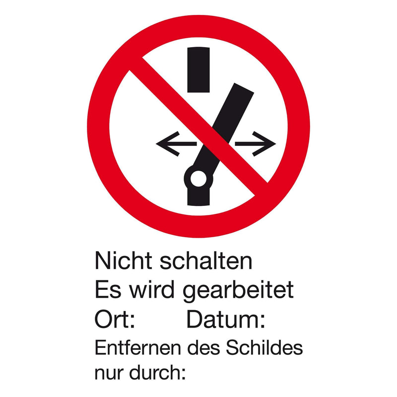 Schnürle - Kennzeichnungsmaterial Verbotsschild H203K1 Es wird gearbeitet