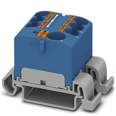 Phoenix Contact - Durchgangs-Reihenklemme Verteilerblock PTFIX10/6X4-NS35ABU − 8 Stück