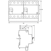 Doepke - Fehlerstrom-Schutzschalter mit Zusatzeinrichtung FI-Schalter DFS4040-4/0,03-ATWIN