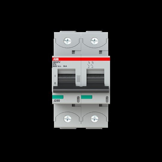 ABB Stotz S&amp;J - Leitungsschutzschalter Strangsicherung S802PV-SP6 800V DC, 6A, 2-polig  − 1 Stück

