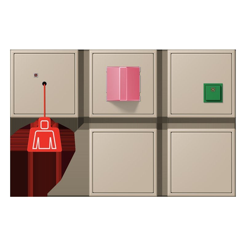 Jung - Behindertenelement für Installationsschalterprogramme Notrufset mit USV NRS LC 0834-2 243