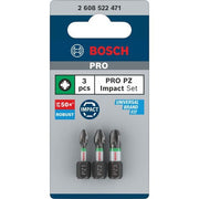 Bosch - Bit PRO PZ Impact Bit 2608522471 Set, 25 mm, 3-tlg