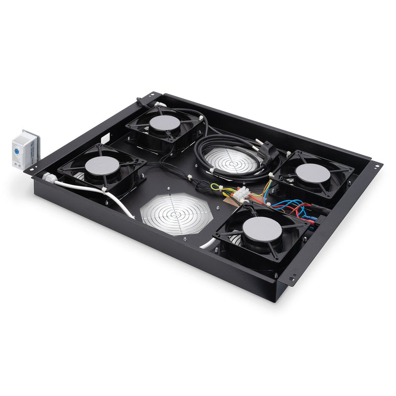 DIGITUS - Lüfter (Schaltschrank) Dachlüftereinheit DN-19 FAN-4-SRV-B 4 Lüfter,(RAL 9005