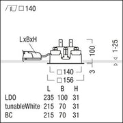 Zumtobel Group - Downlight/Strahler/Flutlicht LED-Einbauleuchte P-INF Q #60818205 3000K