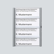 Siedle&Söhne - Zubehör/Ersatzteile für Türkommunikation Namensschild sil-met kpl. 200029796-00 f.TM 612-4 SM