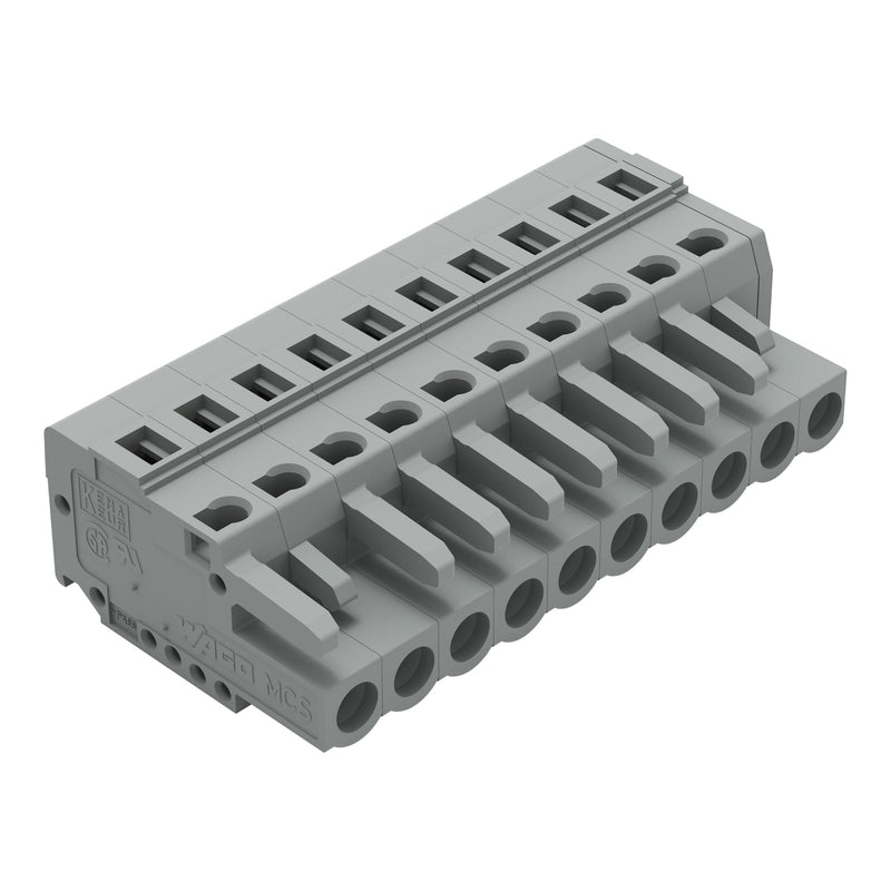 WAGO - Kabelsteckverbinder für Leiterplattensteckverbinder Federleiste 231-110/026-000 10pol., 5mm ger. − 50 Stück
