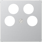 Jung - Einsatz/Abdeckung für Kommunikationstechnik Abdeckung alu A 561-4 SAT2 AL für 4L-SAT-TV-Dose