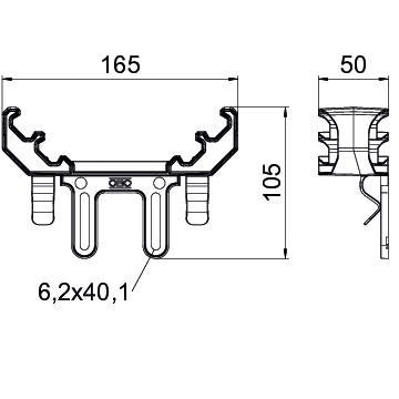 OBO Bettermann - Zubehör/Ersatzteile für Dose/Gehäuse für Montage in der Wand/Decke Universal-Befestigungselem SB BE ent Abzweigkasten − 10 Stück