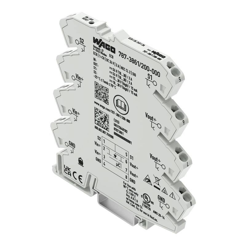 WAGO - Stromüberwachungsgerät Schutzschalter elektroni. 787-3861/200-000 1-kanalig 24V DC