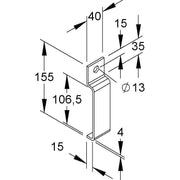 Niedax - Montagematerial für Kabeltragsystem Klemmlasche F.Ktt WKTT 100