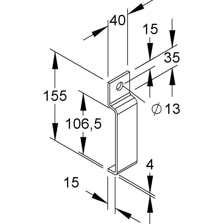Niedax - Montagematerial für Kabeltragsystem Klemmlasche F.Ktt WKTT 100