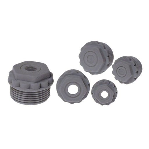 Plica - Kabeleinsteckstutzen Würgenippel ohne Loch 907216705 M63x1.5 / grau − 5 Stück