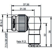 Telegärtner - Koax-Steckverbinder TNC Kabelwink.stecker 100023813 löt/schr RG59 75Ohm