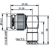 Telegärtner - Koax-Steckverbinder TNC Kabelwink.stecker 100023813 löt/schr RG59 75Ohm