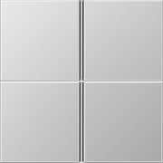 Jung - Abdeckung/Bedienelement für Installationsschalterprogramme Tastensatz 4-fach alu AL 2404 TSA komplett − 1 Stück