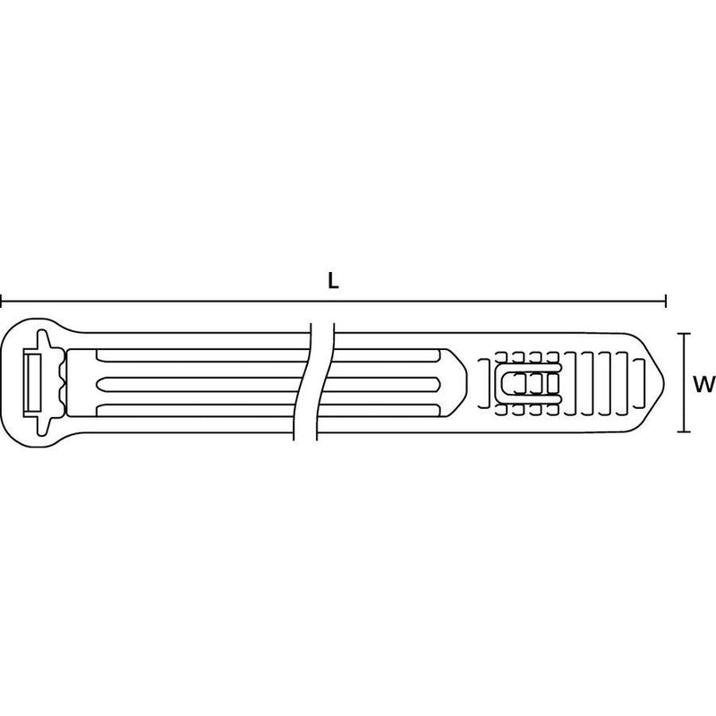 HellermannTyton - Kabelbinder 2-Komponenten-Kabelbinder 111-50000(500) 140x12.7mm − 500 Stück