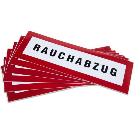 WindowMaster - Kennzeichnungsmaterial Aufkleber WSA 332 0101 (VE5) RAUCHABZUG mehrspr