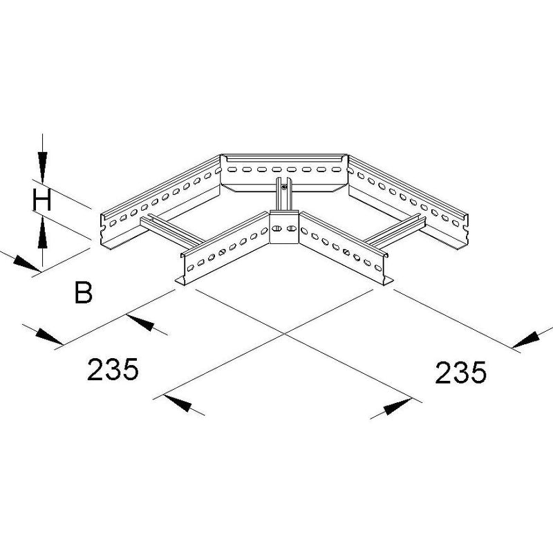 Niedax - Bogen für Kabelleiter Eckstück KLE 60.203 E5