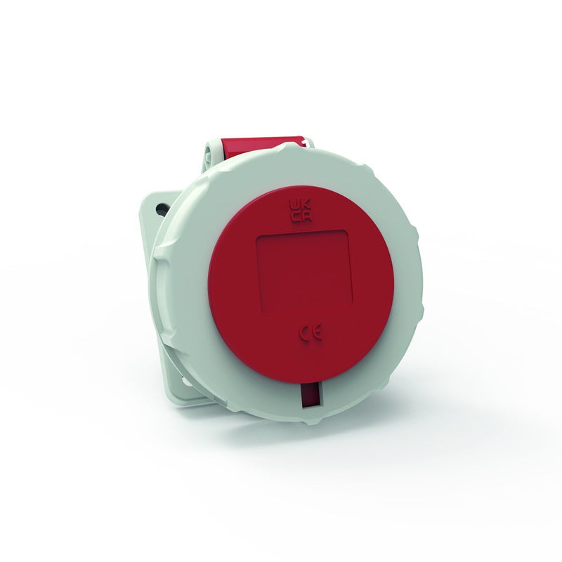 Bals Elektrotech - CEE-Anbausteckdose (IEC 60309) Anbausteckdose Neigung 128121 16A 5p 400V 6h IP67 − 10 Stück