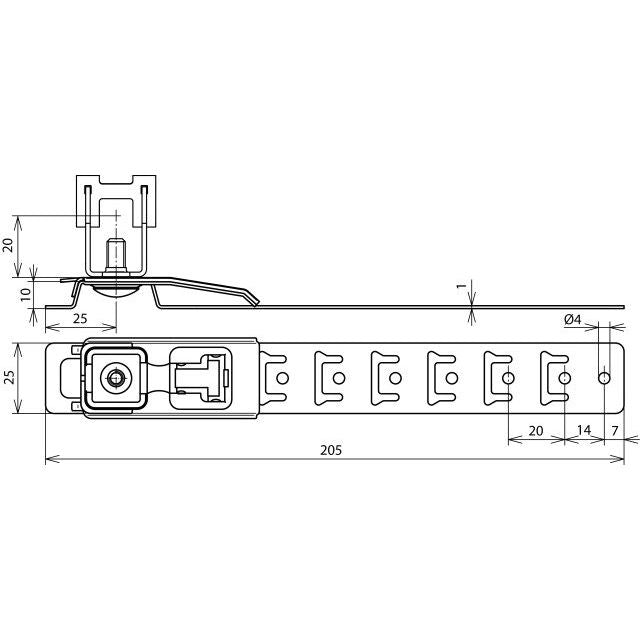 DEHN - Dachleitungshalter für Blitzschutz Dachleitungshalter DLHUG8H20L205KTV2A UNIgrip NIRO H 20mm