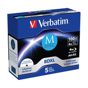 Verbatim - Speichermedium digital M-DISC BD-R XL 100GB/1-4x 43834 (VE5) Jewelcase (5 Disc)