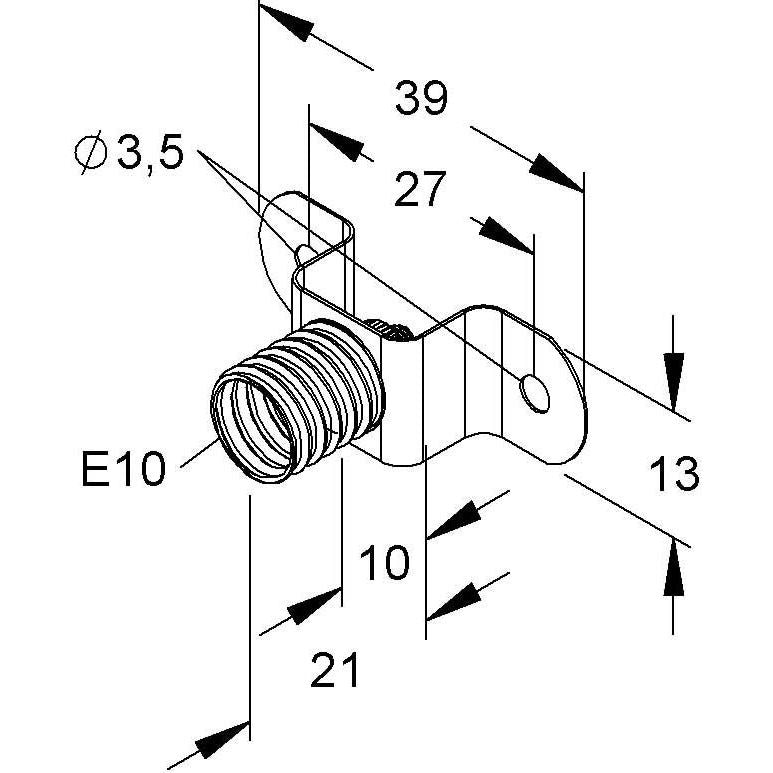HKL - Lampenfassung Stegfassung 68 − 100 Stück