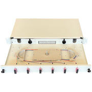 Paschke - Patchpanel LWL Spleissbox ausziehbar 19" 443705VI-06SA 6x SCd OM4 PINK