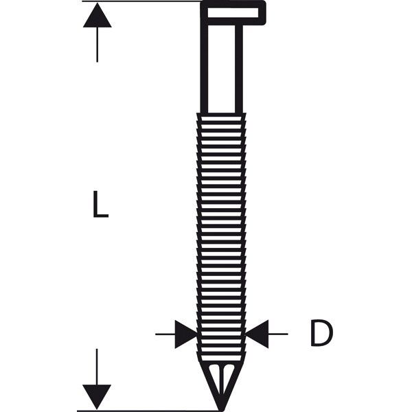Bosch - Nagel für Nagelgerät D-Kopf Streifennagel 2608200017 SN34DK 80R 3,1 mm 80
