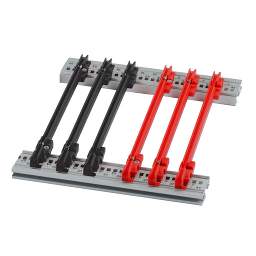 Schroff - Befestigungsteil für Baugruppe mit Rastermaß 482,6 mm (19 Zoll) Führungsschiene 34568230 70T rot