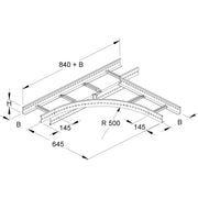 Niedax - T-Stück für Kabelleiter T-Abgang KLAR 60.503 rechts