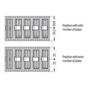 WAGO - Leiterplattensteckverbinder THR-Stiftleiste Lötstift 733-339/105-604/997- 0,8x0,8,gerade,sw − 290 Stück