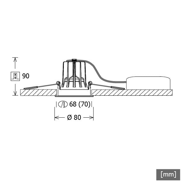 LTS Licht&Leuchten - Downlight/Strahler/Flutlicht LED-Einbaustrahler FLIR 100.1030.35 ws 3000K 830 35Gr