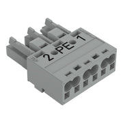 WAGO - Steckverbinder für steckbare Gebäudeinstallation Buchse 3-polig 770-243/062-000 Kod. B,grau − 100 Stück