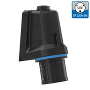Walther Werke - CEE-Gerätestecker (IEC 60309) CEE NEO Wandgerätestecker FW710306CC schräg 16A3P6h IP54