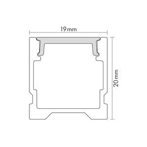 Nobile - Zubehör/Ersatzteile für Lichtschlauch/-band Alu U-Profil 2m 5011148801 Abdeckung opal