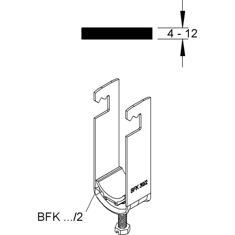 Niedax - Bügelschelle BFK 30/2 − 100 Stück