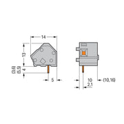 WAGO - Leiterplattenklemme Anreihbare Leiterplattenk. 236-856 2,5mm² − 100 Stück