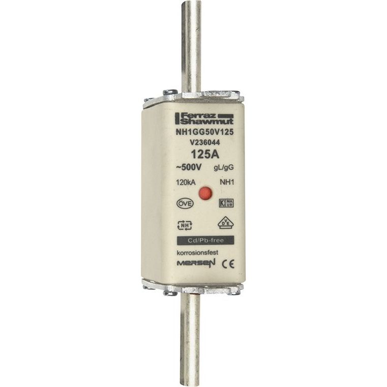 Mersen - Messersicherung NH-Sicherungseinsatz SF NH1GG50V125 Gr.1 gG 125A/500V KM